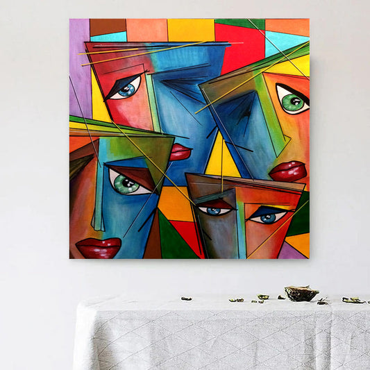 Faces Art, Painting, Canvas Print