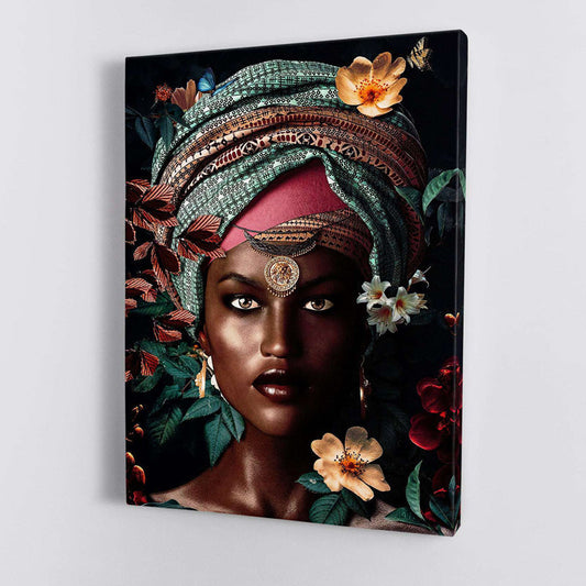 AFRICAN HEAD DREES WALL ART