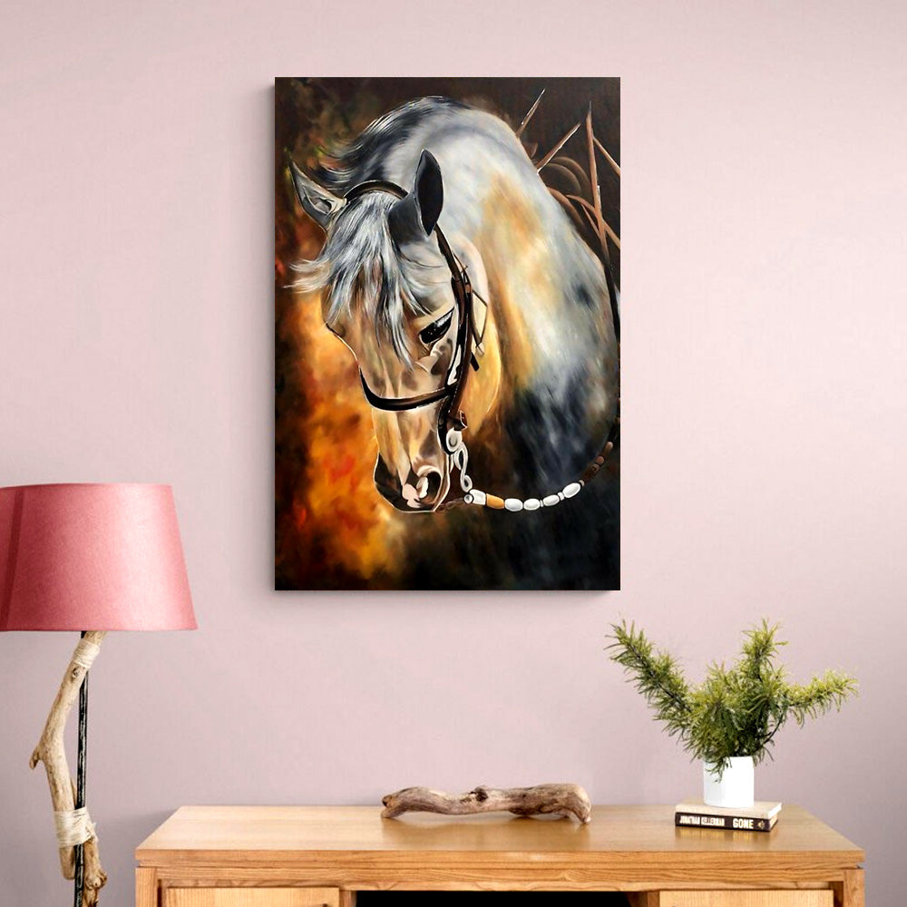 Horse Hand Made Painting Canvas Print