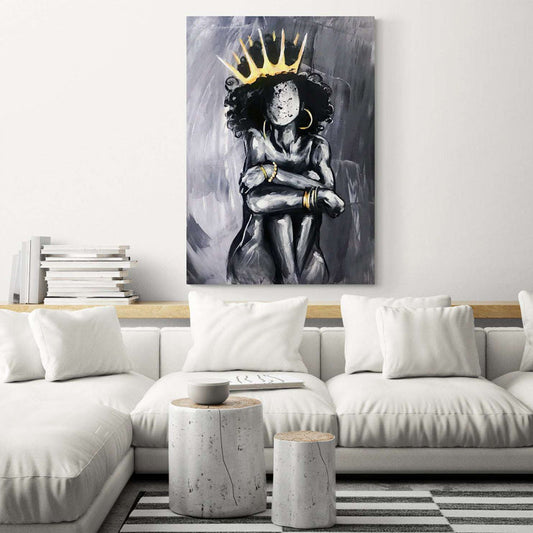 AFRICAN GIRL WALL ART PAINTING