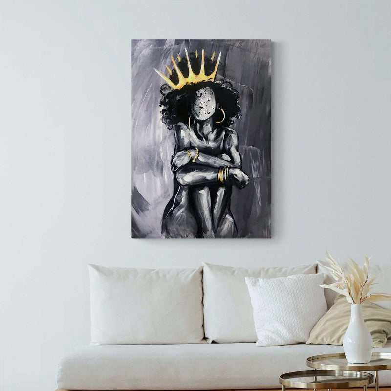 AFRICAN GIRL WALL ART PAINTING
