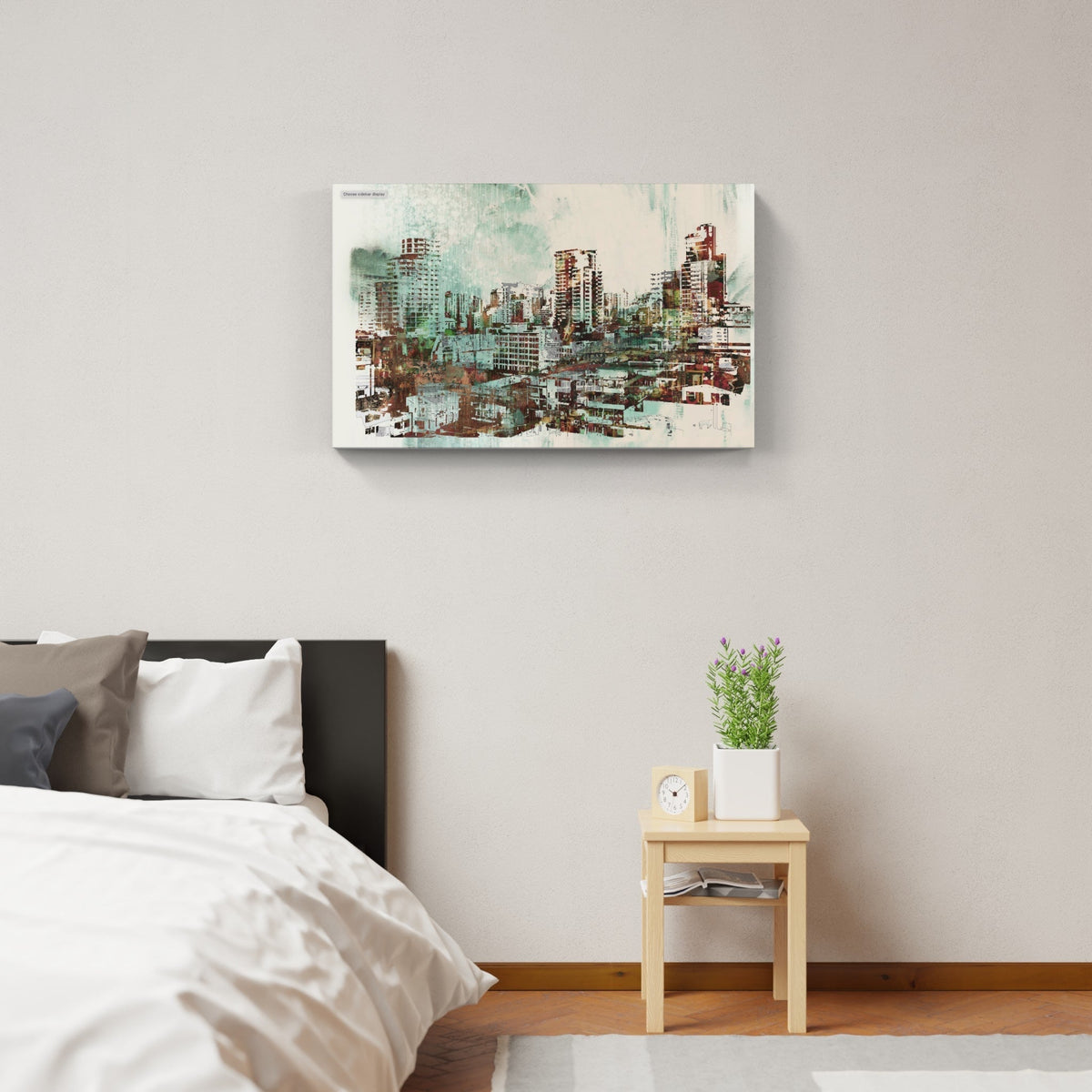 Cityscape With Abstract Textures Illustration Painting