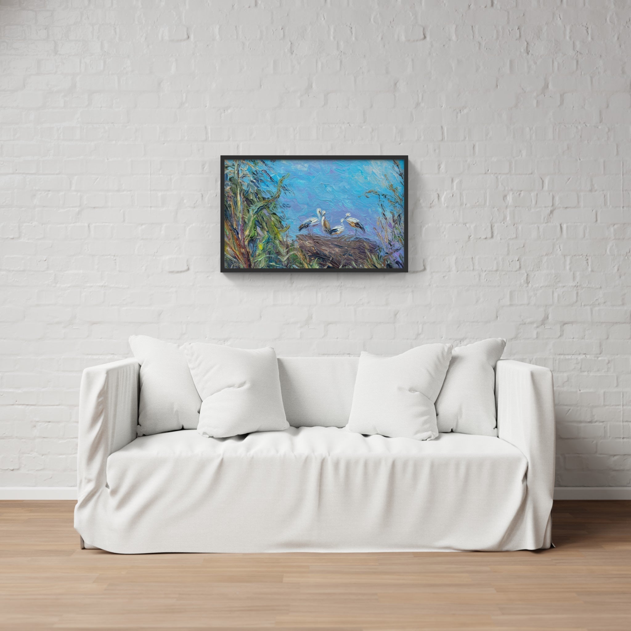 Landscape nature painting handmade drawing